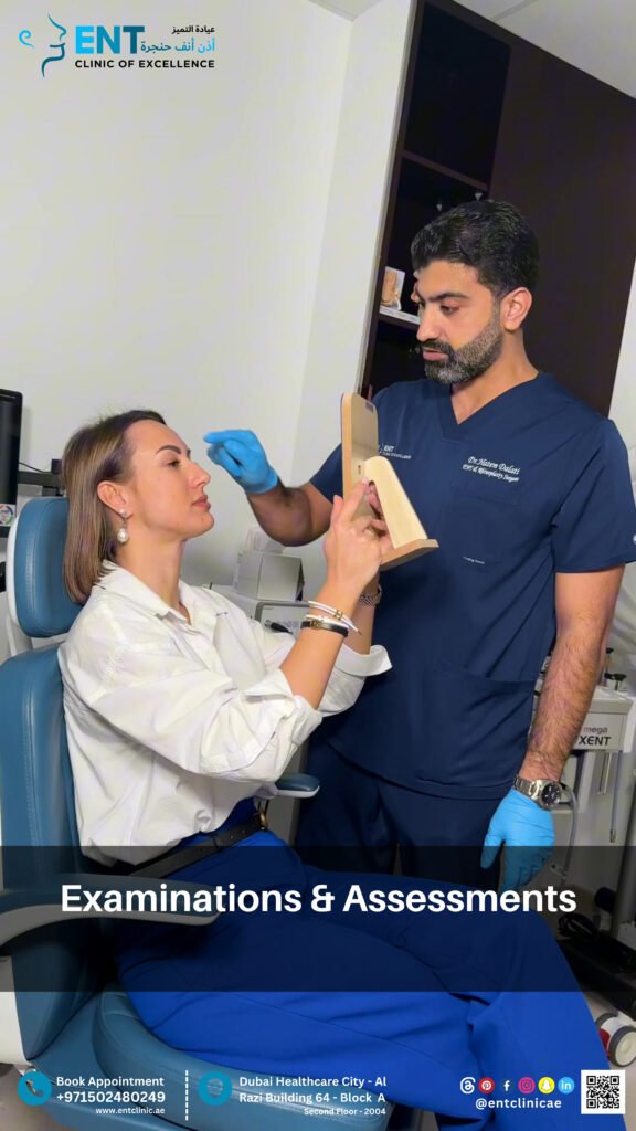 Patient consulting with Dr. Hatem Dalati before rhinoplasty in Dubai for pre-surgery preparation